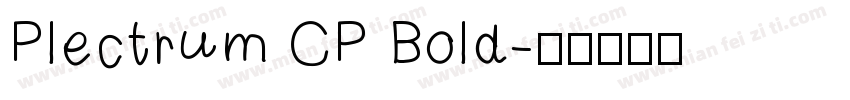 Plectrum CP Bold字体转换